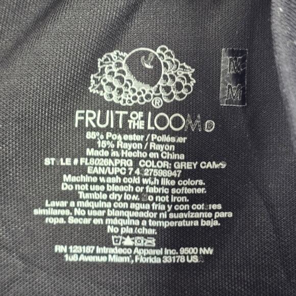 Fruit of the Loom Gray Athletic Camo Jogger Track Trousers Sweat Pants M Medium - Picture 7 of 7